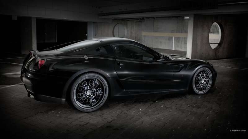 Black Sports Car — Dramatic, Night, Photograph, Wheel, Parking Garage