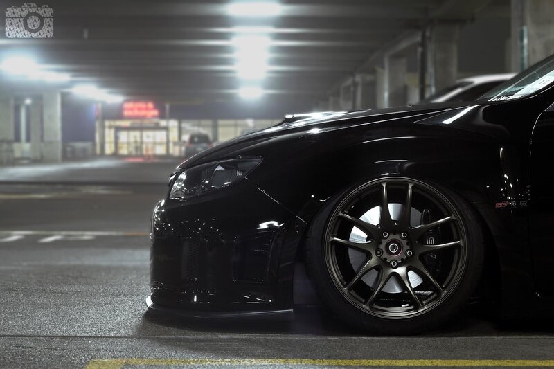 Black Sports Car — Dramatic, Night, Photograph, Wheel