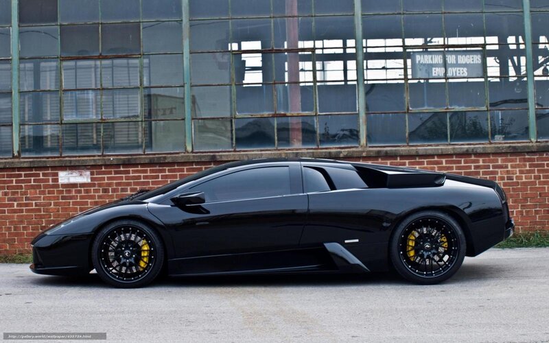 Black Sports Car — Dramatic, Photograph, Brick Wall, Windows
