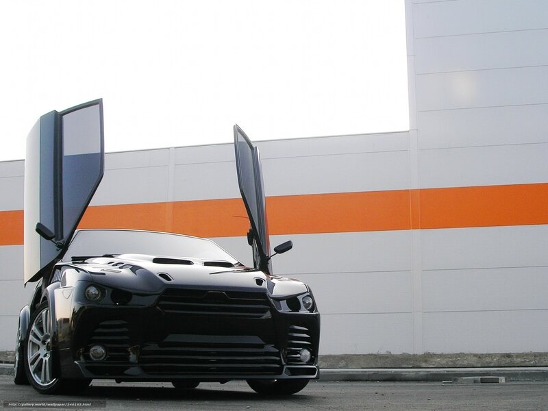 Black Sports Car — Dramatic, Photograph, Car Door, Building