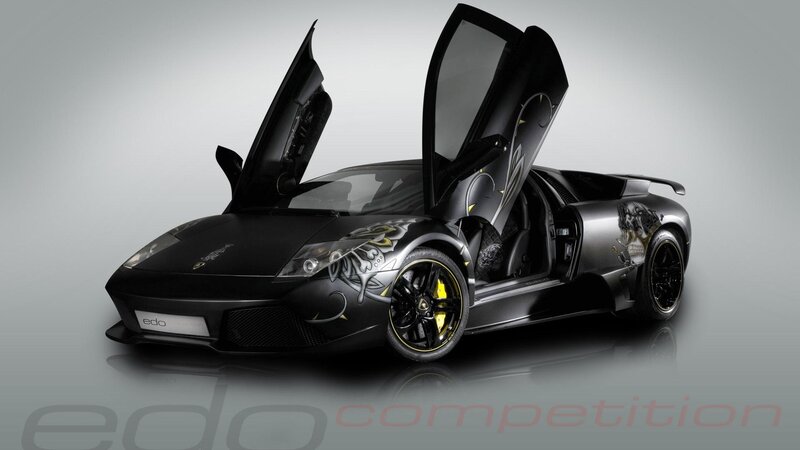 Black Sports Car — Dramatic, Photograph, Car Door, Skull Design