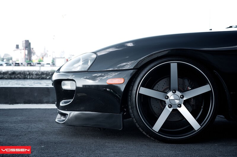 Black Sports Car — Dramatic, Photograph, Car Wheel, Headlight