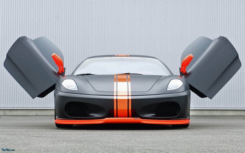 Black Sports Car — Dramatic, Photograph, Doors, Stripes