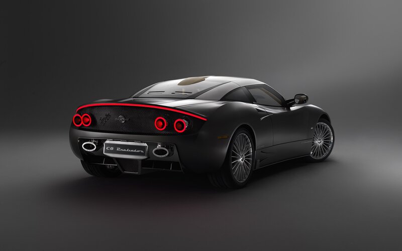Black Sports Car — Dramatic, Photograph, Exhaust Pipes