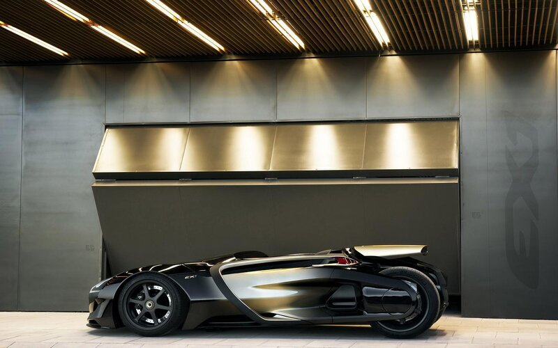 Black Sports Car — Dramatic, Photograph, Garage, Wall