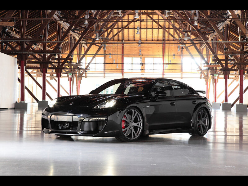 Black Sports Car — Dramatic, Photograph, Hangar