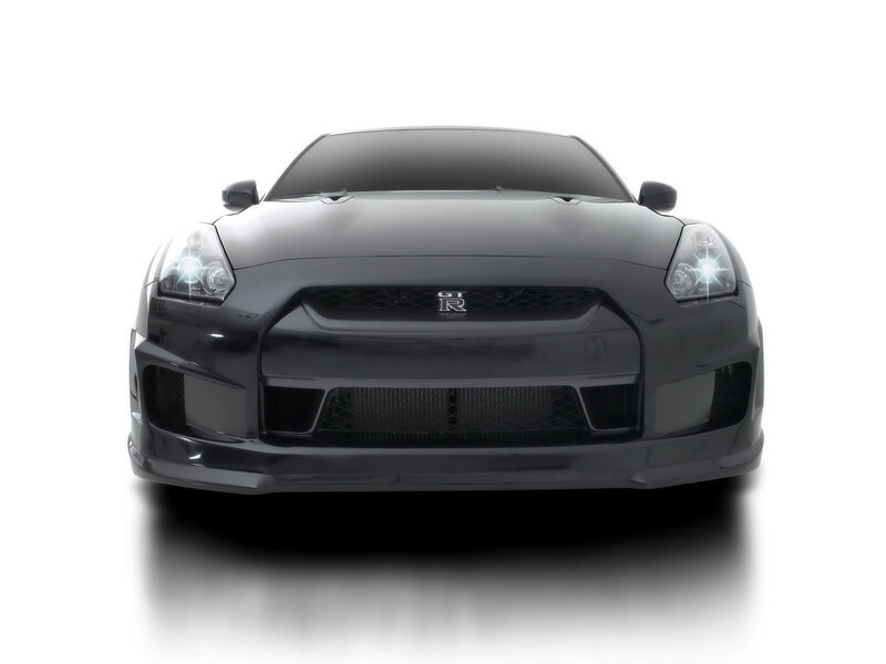 Black Sports Car — Dramatic, Photograph, Headlights, Grille, Front Bumper