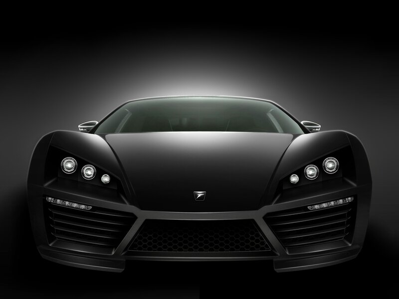Black Sports Car — Dramatic, Photograph, Headlights, Grille, Windshield
