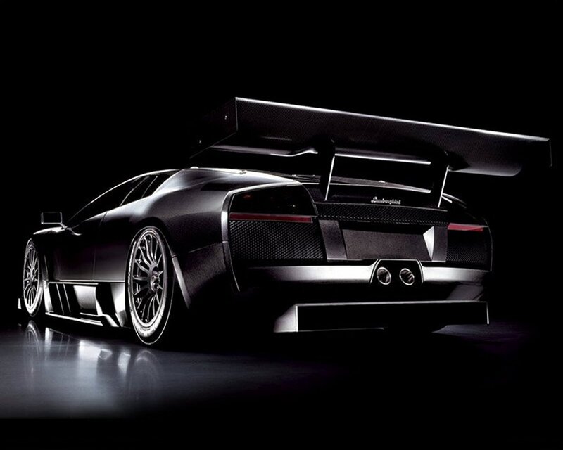 Black Sports Car — Dramatic, Photograph, Rear Wing, Exhaust