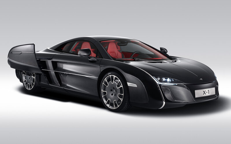 Black Sports Car — Dramatic, Photograph, Red Seats