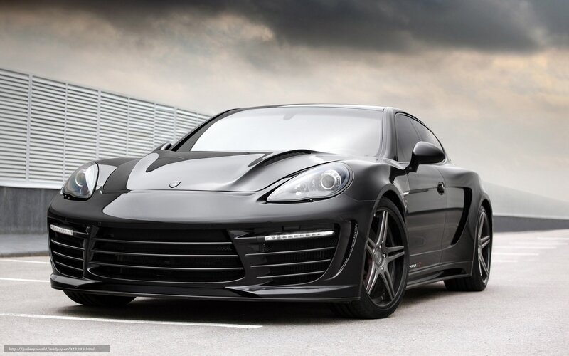 Black Sports Car — Dramatic, Photograph, Sky
