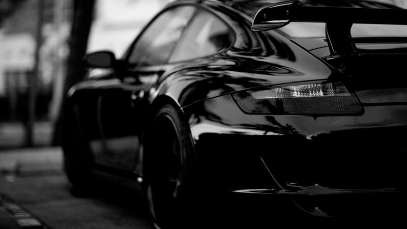 Black Sports Car — Dramatic, Photograph, Taillight