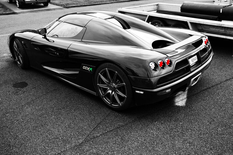 Black Sports Car — Dramatic, Photograph, Trailer