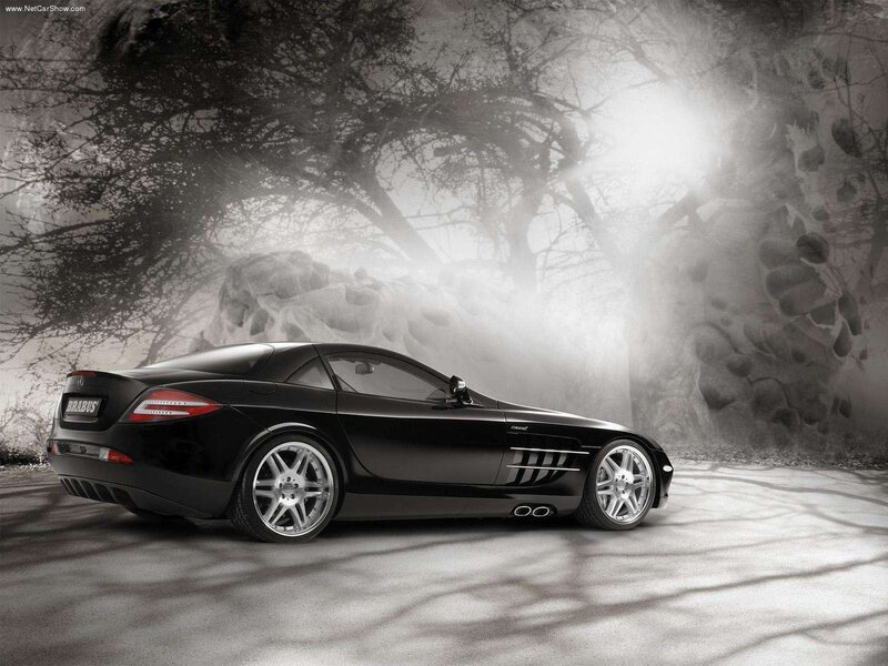 Black Sports Car — Dramatic, Photograph, Trees, Fog, Gray, White