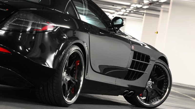 Black Sports Car — Dramatic, Photograph, Wheel, Exhaust