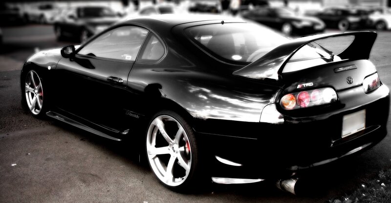 Black Sports Car — Dramatic, Photograph, Wheels, Tail Light