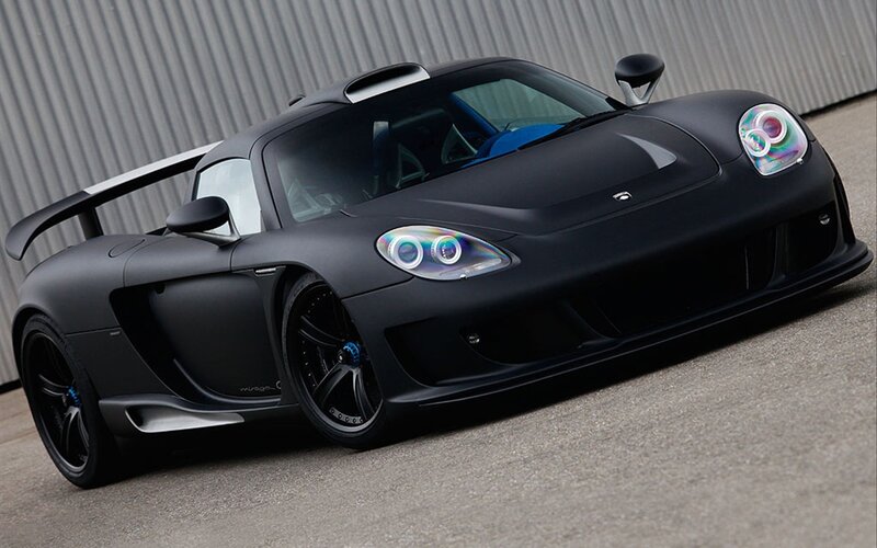Black Sports Car — Dramatic, Photograph, Wings, Headlights
