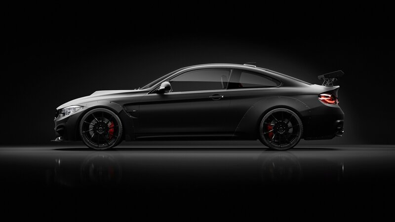 Black Sports Car — Dramatic, Photograph, Wings, Red Brake Calipers