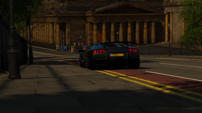 Black Sports Car — Dramatic, Sunset, 3d Render, Building