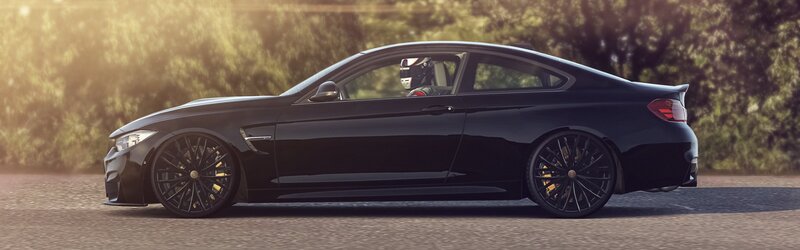 Black Sports Car — Dramatic, Sunset, 3d Render, Driver