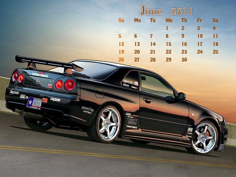 Black Sports Car — Dramatic, Sunset, Photograph, Calendar