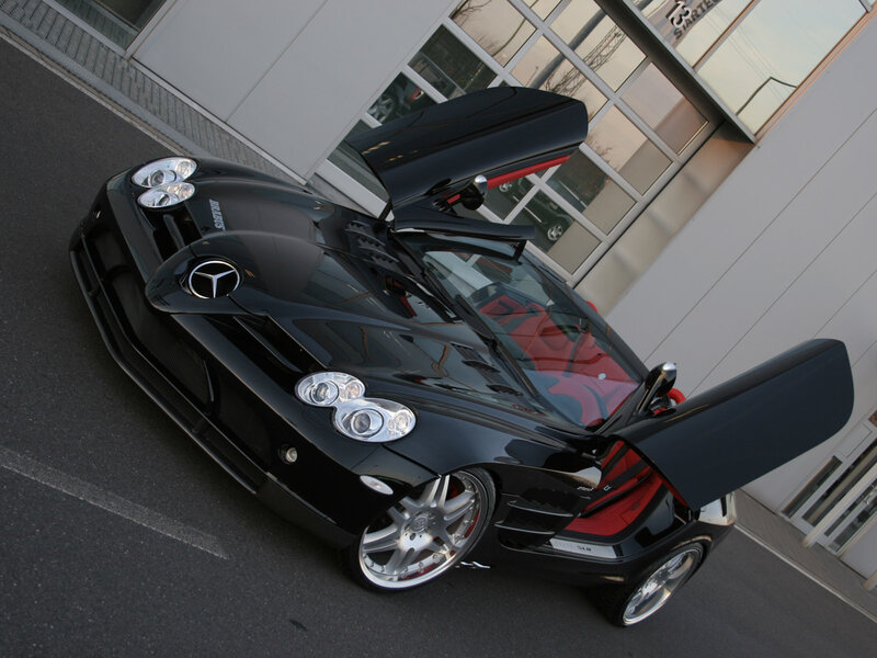 Black Sports Car — Dramatic, Sunset, Photograph, Car Door, Building