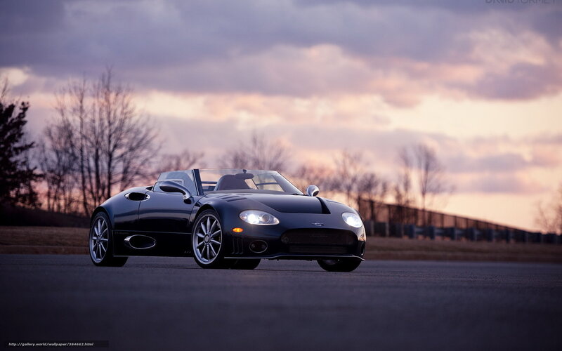Black Sports Car — Dramatic, Sunset, Photograph, Sky