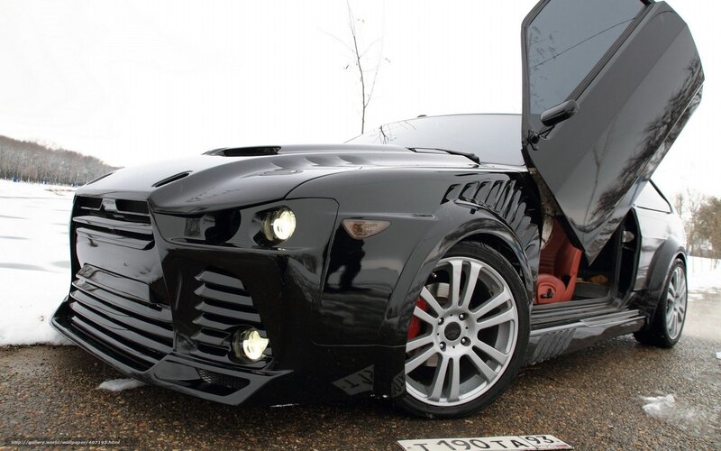 Black Sports Car — Dramatic, Winter, Photograph