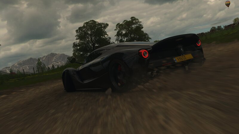 Black Sports Car Drifting — Dramatic, Afternoon, 3d Render