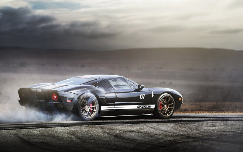 Black Sports Car Drifting — Dramatic