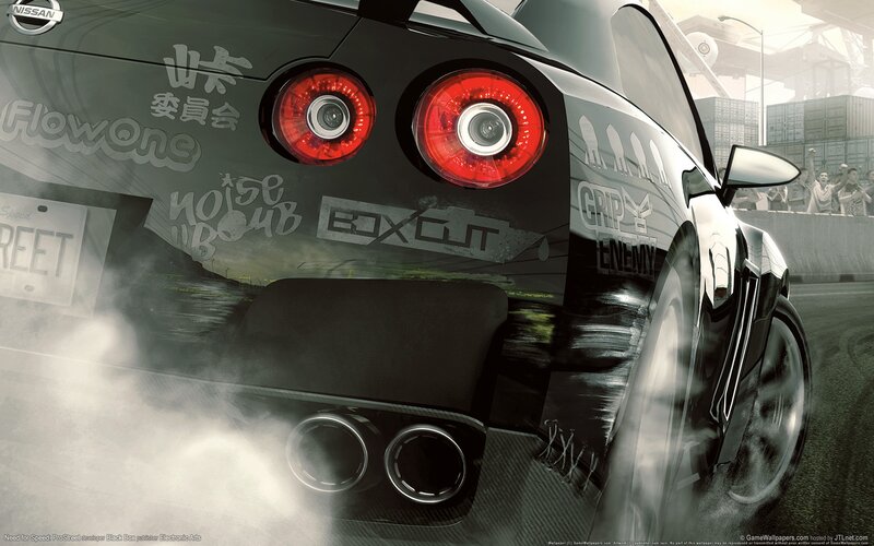 Black Sports Car Drifting — Dynamic