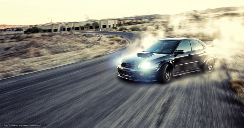 Black Sports Car Drifting — Gray, Dynamic