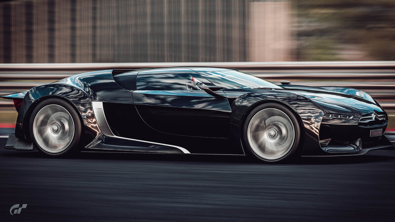 Black Sports Car — Dynamic, 3d Render, Race Track