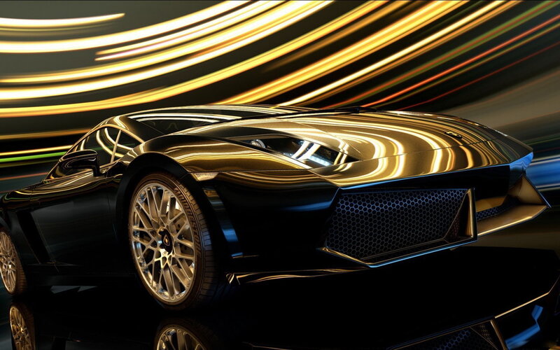 Black Sports Car — Dynamic, 3d Render