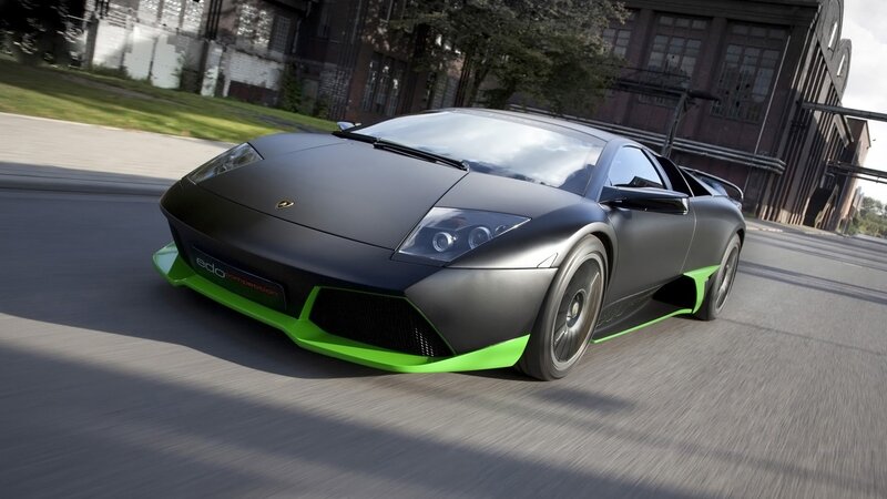 Black Sports Car — Dynamic, Afternoon, 3d Render, Building, Road