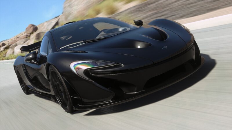 Black Sports Car — Dynamic, Afternoon, 3d Render, Road, Mountain