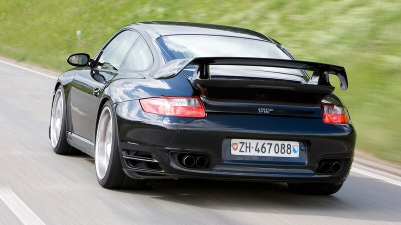 Black Sports Car — Dynamic, Afternoon, Photograph, Road, Grass, Green