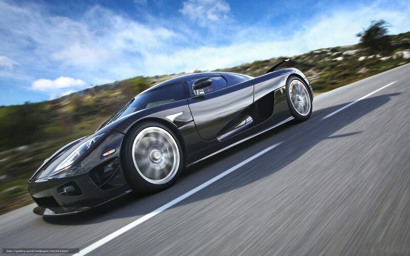 Black Sports Car — Dynamic, Afternoon, Photograph, Road, Hills, Sky