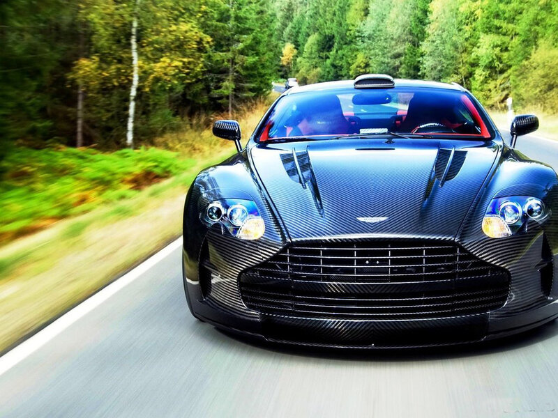 Black Sports Car — Dynamic, Afternoon, Photograph, Road, Trees, Driver