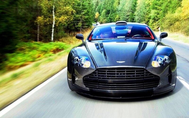 Black Sports Car — Dynamic, Afternoon, Photograph, Road, Trees, Forest