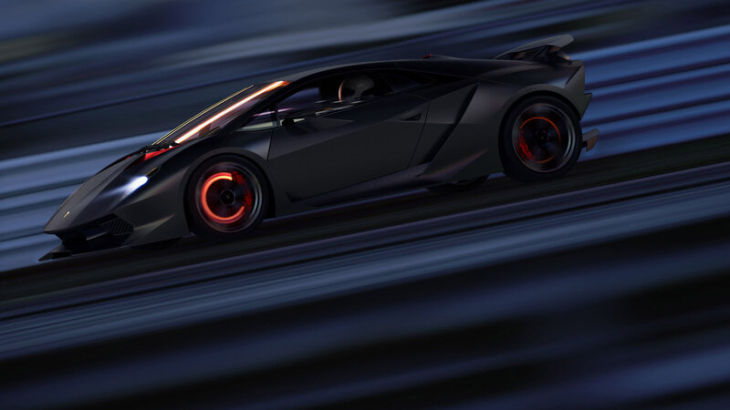 Black Sports Car — Dynamic, Night, 3d Render