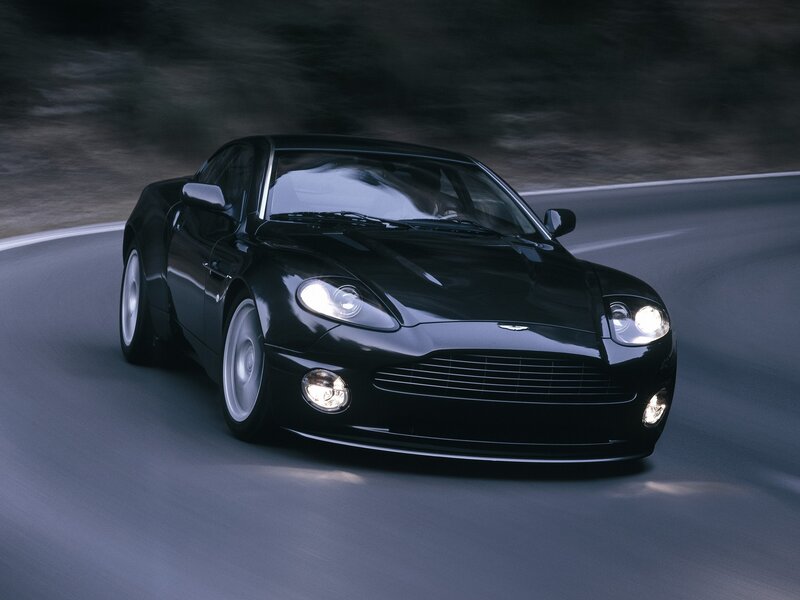Black Sports Car — Dynamic, Night, Photograph, Road, Headlights