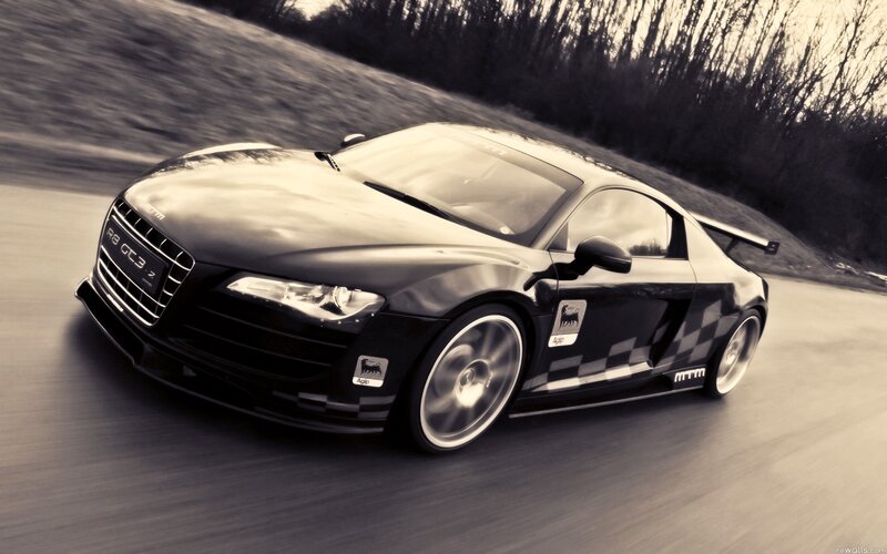 Black Sports Car — Dynamic, Photograph, Road, Trees, Tire