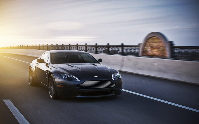 Black Sports Car — Dynamic, Sunrise