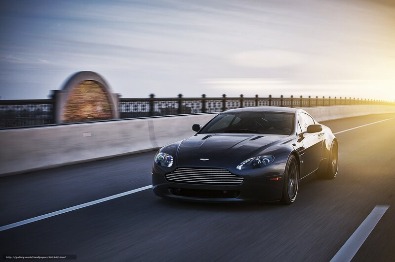 Black Sports Car — Dynamic, Sunset, Photograph, Bridge