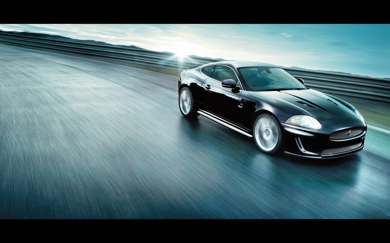 Black Sports Car — Dynamic, Sunset, Photograph, Race Track