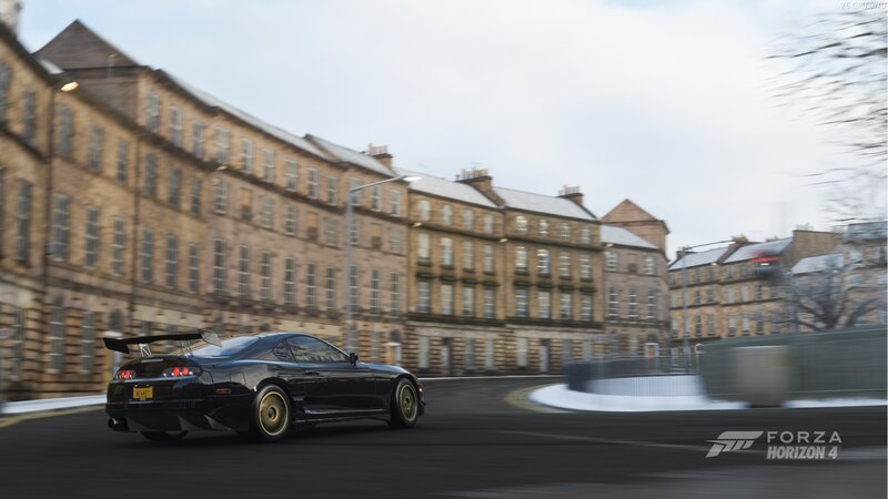 Black Sports Car — Dynamic, Winter, 3d Render