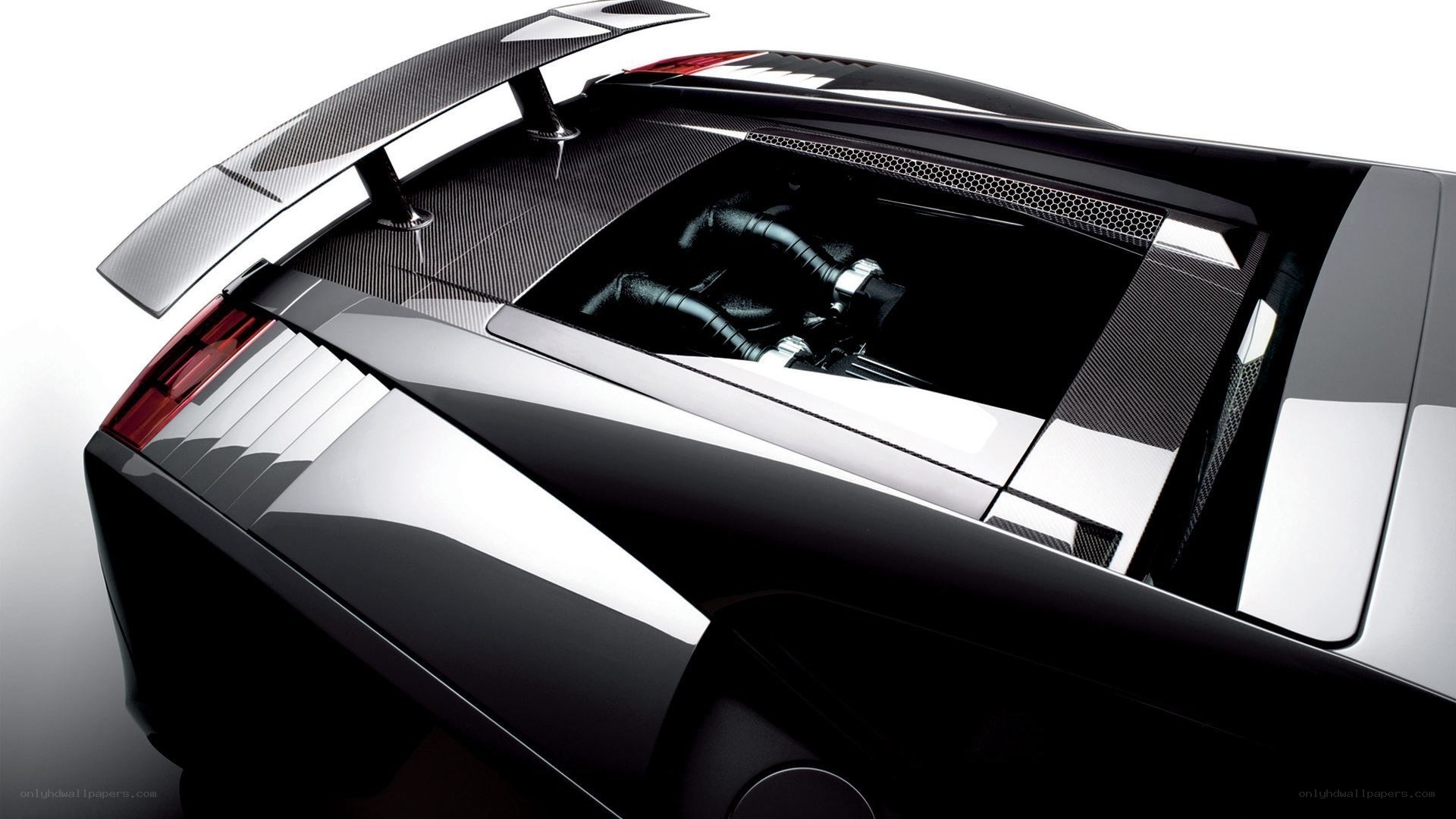 black sports car engine
