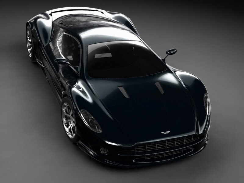 black sports car from above