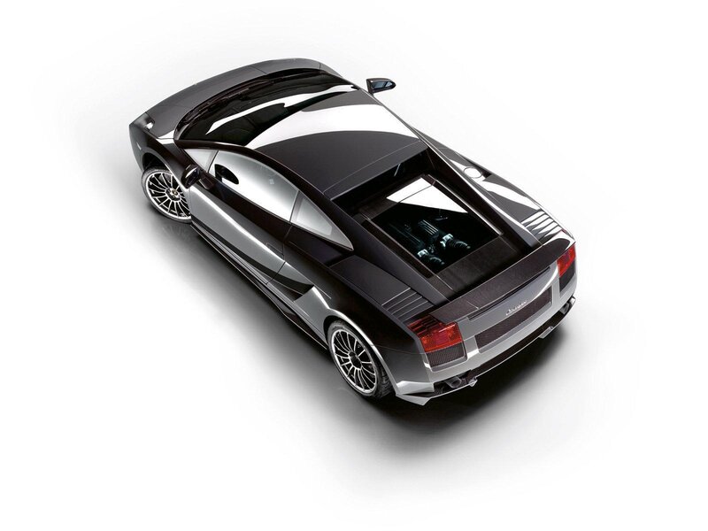 black sports car from above